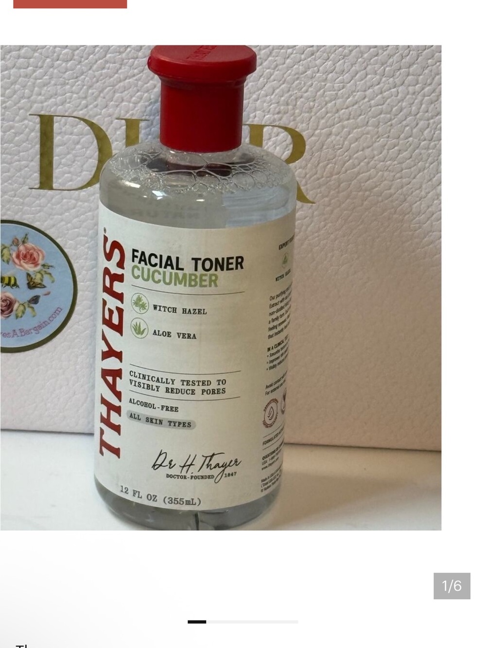 Thayers Cucumber Witch Hazel Face Toner w/ Aloe Vera • 355 mL • NEW & SEALED